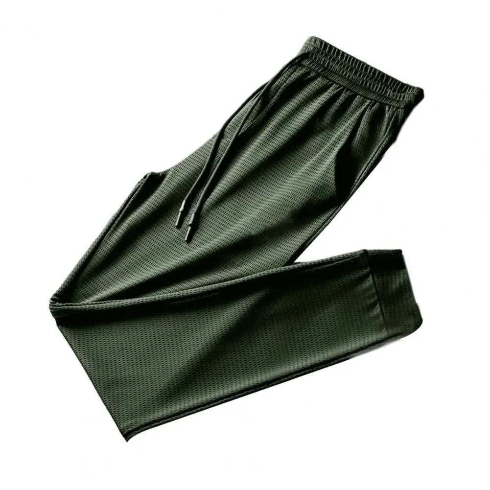 Popular Sports Pants  Feather Print Handsome Joggers Pants  Pockets Lace-up Sweatpants