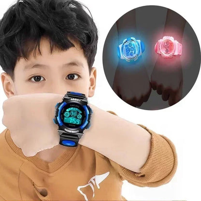 Children Luminous Electronic Watches Dial Waterproof Multi-function Alarm Clocks LED Digital Wrist Watch for Boys and Girls