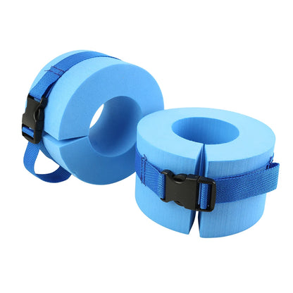 2pcs Swimming Weights Aquatic Cuffs Water Aerobics Float Ring Fitness Exercise Set Workout Ankles Arms Belts Pool Accessories