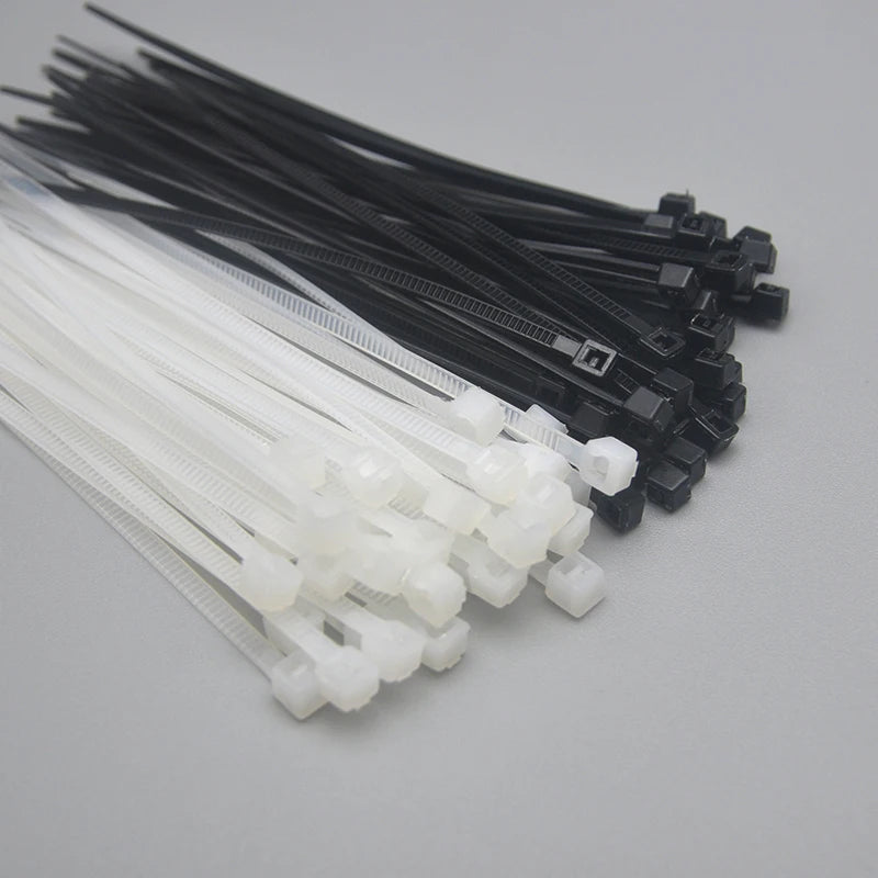 100pcs nylon plastic zip ties, cold resistant drawstring bags Cable Ties small