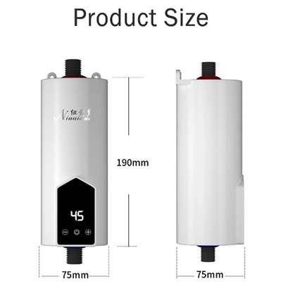 5500W 220V 110V Electric Instant Water Heater Tankless Kitchen Home Bathroom Shower Fast Hot Water LCD Digital Display 히터 순간온수기