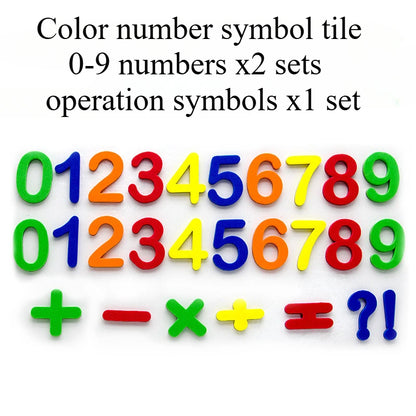 Red & Blue English Letter Magnetic Stickers Number Refrigerator Magnetic Stickers Alphabet Spelling Educational Kids Toys