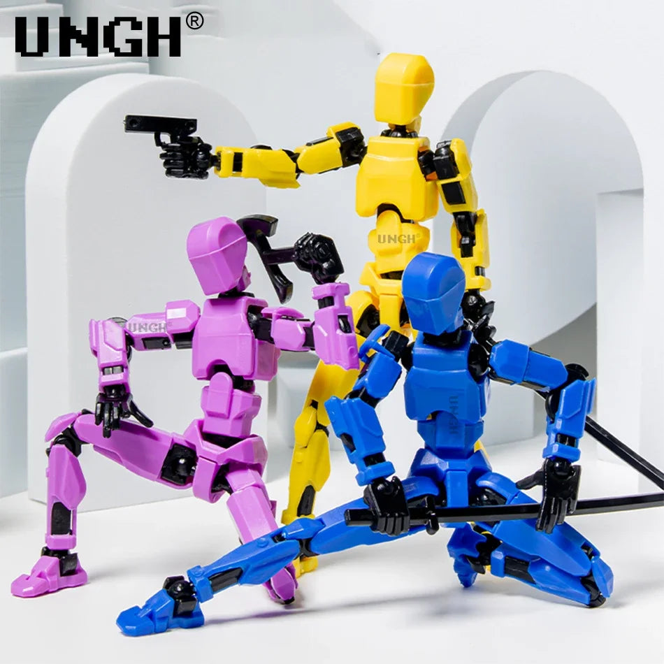 UNGH Multi-Jointed Action Figure Dragon 3D Printed Assembly Movable 13 Body Movable Robot Toys Gifts For Children
