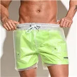 DESMIIT Waterproof Boardshorts Mens Beach Board Swim Shorts Men Swimming Trunks Transparent Surfing Short Bath Suit Sport Wear