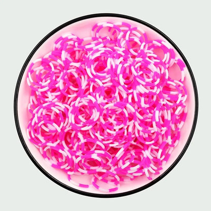 600Pcs New ColorTransparent  Fluorescence Glow Bracelets Making Supplies DIY Rubber Loom Bands Wrist Necklaces Child Party Toys