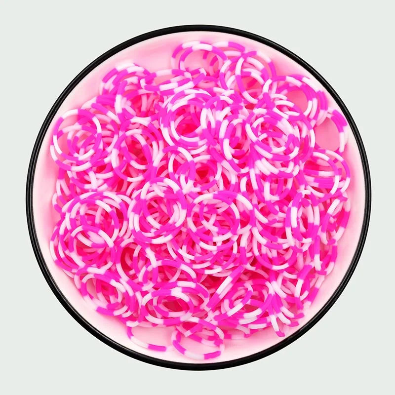 600Pcs New ColorTransparent  Fluorescence Glow Bracelets Making Supplies DIY Rubber Loom Bands Wrist Necklaces Child Party Toys