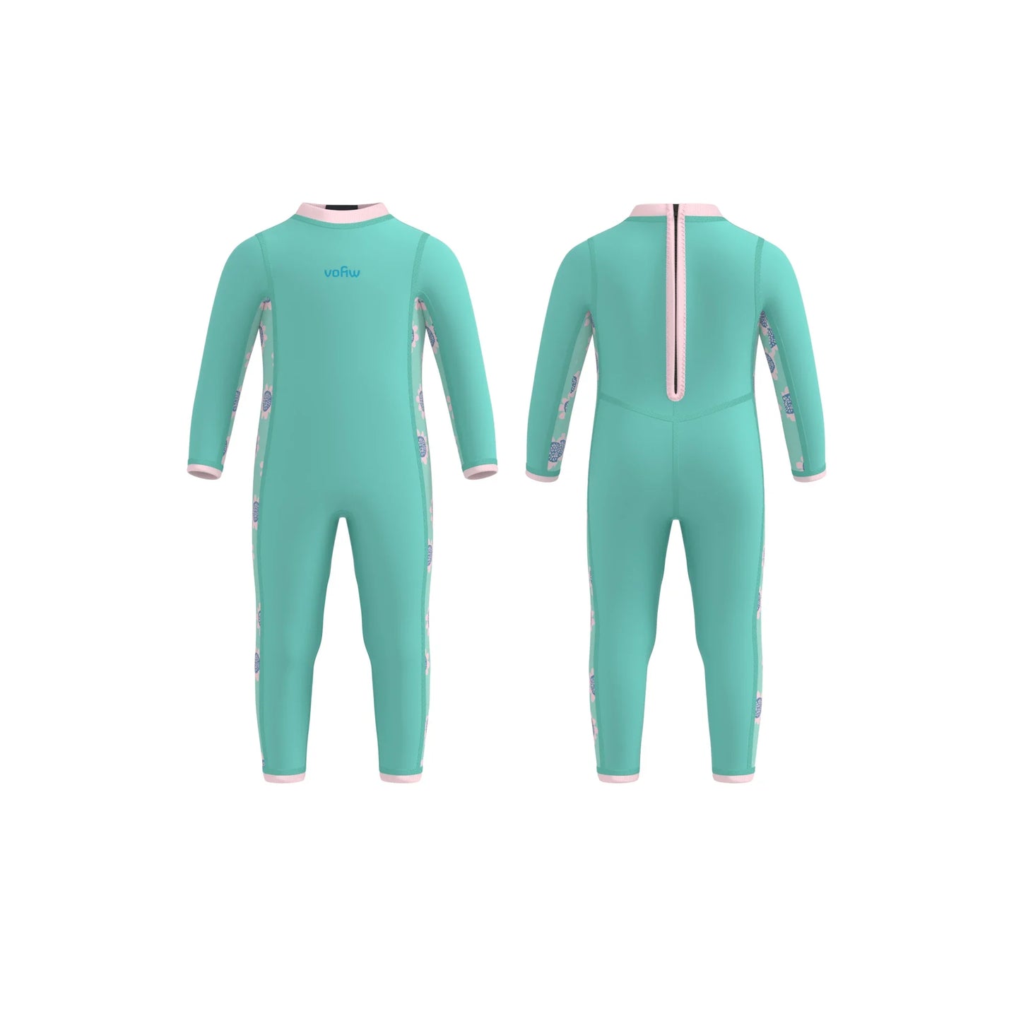 Boys Girls Toddlers 2mm Neoprene Wetsuit Back Zipper Infants Wet Suits Full Swimsuit Warm One Piece Bathing Swimming Suit