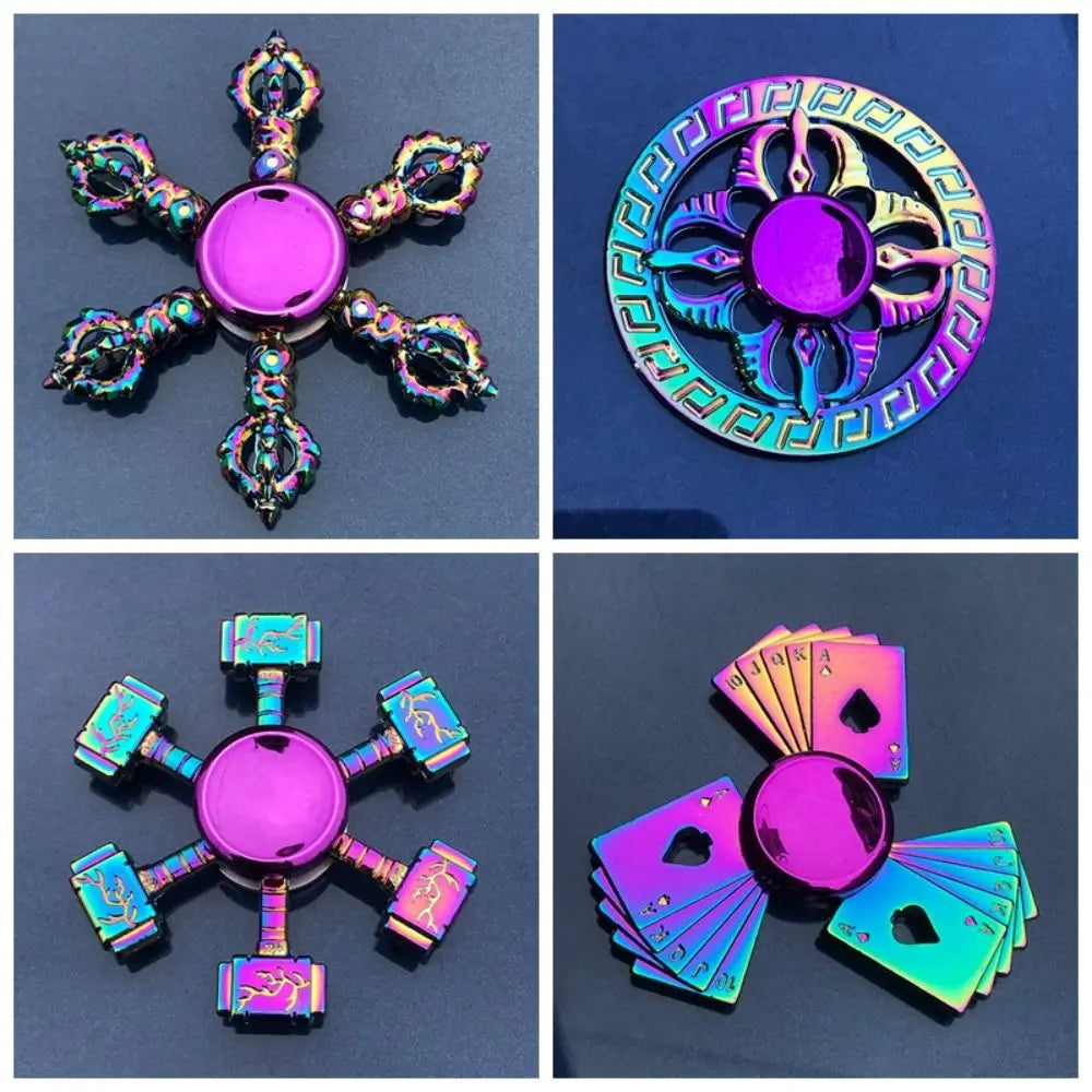 Dragon Wings Hand Spinner High Speed Low Noise Fingertip Gyro Alloy Anti Pressure Metal Rainbow Finger Spinner Children Toys