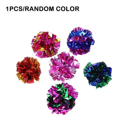 1/5/10pcs 5.5cm Ringing Paper Ball Pet Cat Toys Interactive Pet Products Cat And Dog Interactive Ball Toy Household Pet Supplies