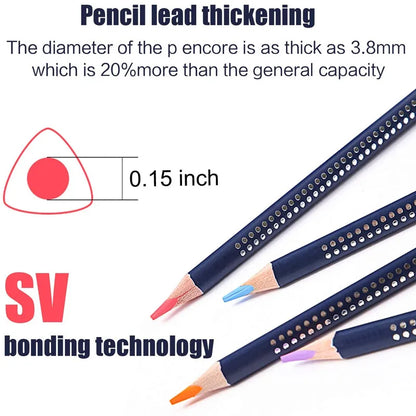Professional Watercolor Pencil Set 12/36/48/72/120 Coloured Pencils Water Soluble Sketching Pencils with Brush Art Supplies