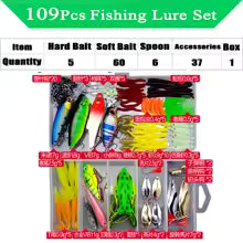 Fishing Lure Kit Soft and Hard Bait