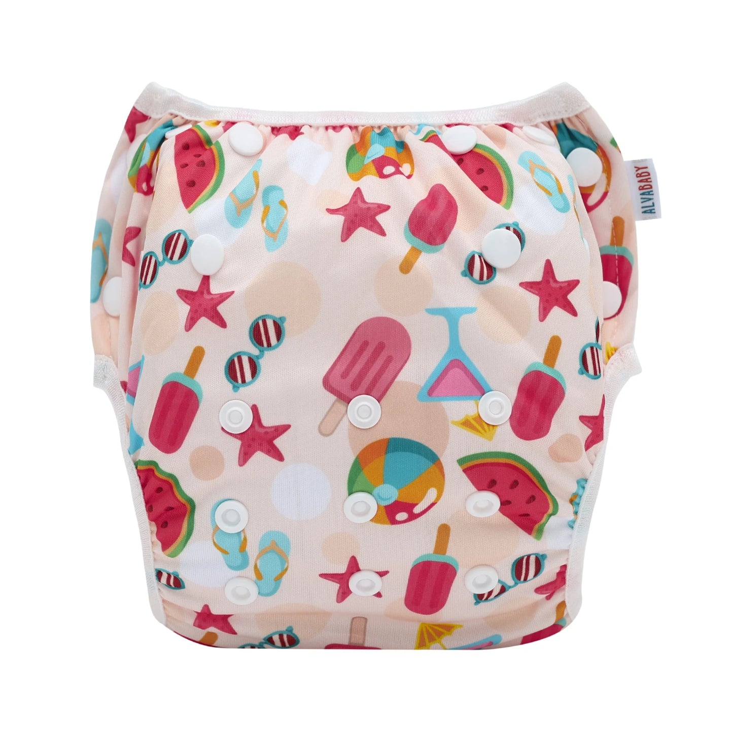 U PICK ALVABABY Swim Nappy Suitable for Swim Classes Fashion Design Reusable Swim Diaper for Baby Under 8 Months