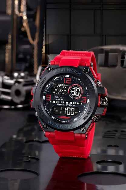 MAYZHISU Sports Electronic Watch for Man Student Teens Outdoor Waterproof Men's Sports Watches LED Digital Clock