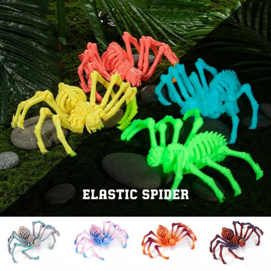 3D Printed Spider Animals Toy Realistic Colorful Spider Figurine Articulated Fidget Toy for Spider Lovers Halloween Horror Toys