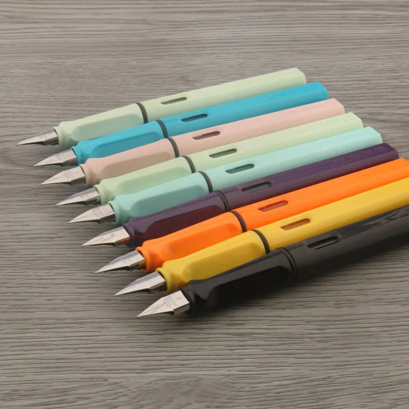 High Quality Brand Jinhao Fashion Fountain Pen Starry Plastic Finance Classic Macaron Pink EF Ink Pen Office School Supplies New