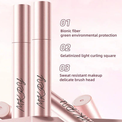 Silk Fiber Matte Mascara Makeup Ultra-Fine Brush Lengthens Eyelashes Waterproof Fast Dry Brown Black Curling Mascara Comestic