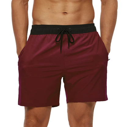 Datifer Brand 2026 Summer Mens Shorts Solid Polyester Gym Traje De Baño Hombre Breathable Mesh Liner Side Pockets Sport Swimwear