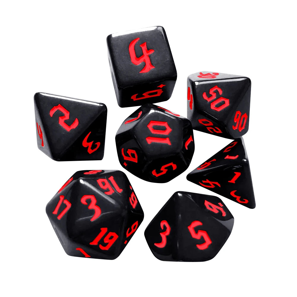 7Pcs/set  Electronic Luminous LED DND Dice Set Multiple Sided Dice for Adults Board Game Party Entertainment Toys