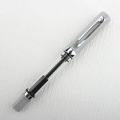 High Quality 3059 Piston Fountain Pen Resin Transparent Ink Pen EF/F Nib 0.38/0.5mm Fountain Pen Business Gif