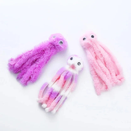 Pet Plush Toy Cat Catnip Octopus Shape Toy Bite Resistant Interactive Pet Cat Plaything Dog Teeth Cleaning Chew Toy Pet Supplies