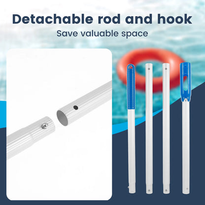 Robotic Pool Cleaner Pole Hook Detachable Plastic Pool Retrieval Hook Pool Vacuum Robot Telescopic Pole Hook Accessories
