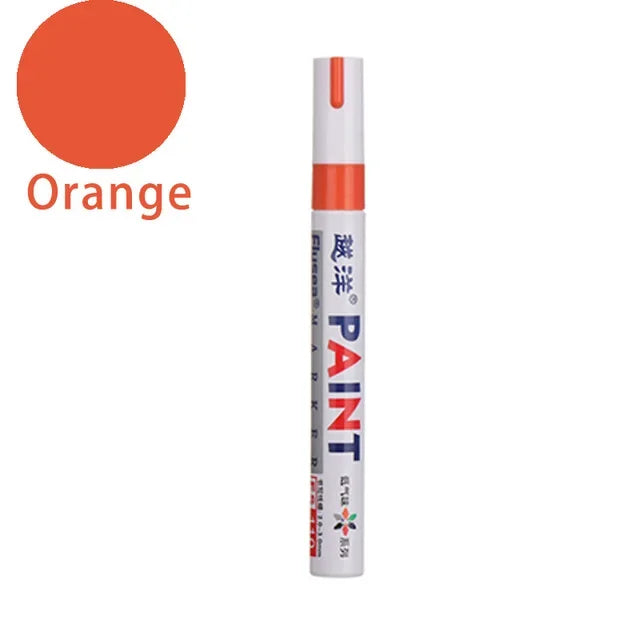 12 Colors White Waterproof Rubber Permanent Paint Marker Pens for Drawing Car Tire Tread Eco-Friendly Tire Painting Highlighter