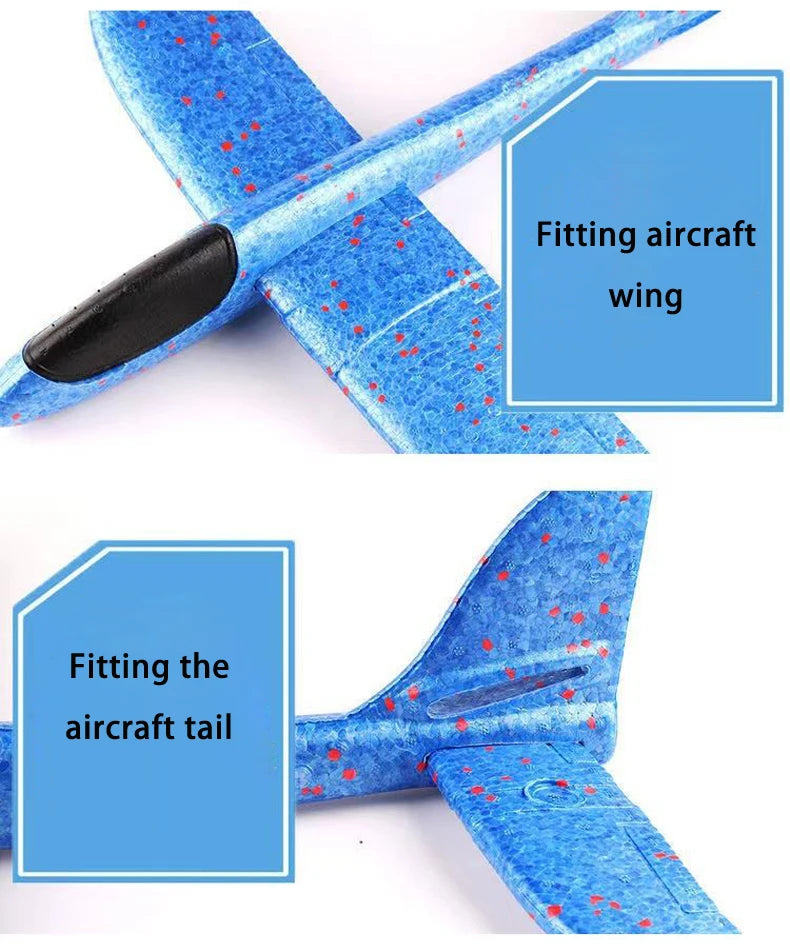 48cm Large EPP Foam Hand Throwing Aircraft Toys Gyratory Stunt Pressure Resistant Model Aircraft Outdoor For Boys Children Gift