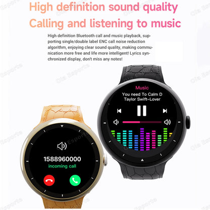 Smart Watch 2.09-inch AMOLED Screen Bluetooth Call Compass Tracker Men Sports Watches Health Monitor Women Smartwatch Waterproof