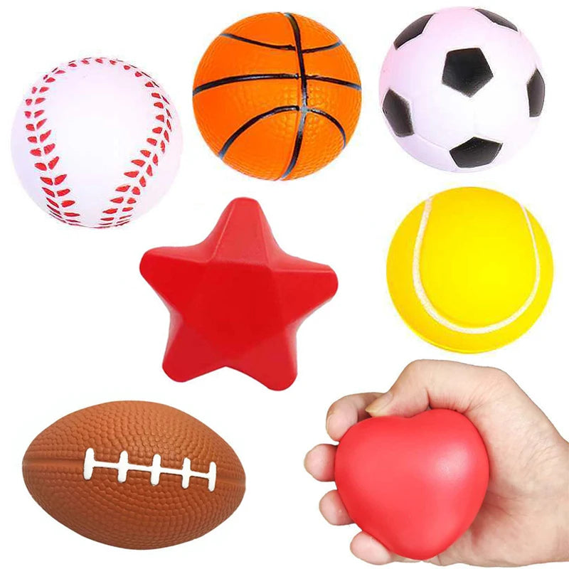 Stress Balls Bulk Soft Sponge Squeeze Fidget Toys For Kids Boys Girls Adults Anxiety Relief Relaxing Gadgets Party Favors Gifts