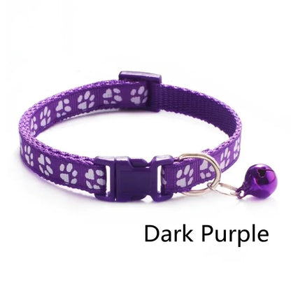 1/3/6/12/18Pcs Hot Pet Cat Bell Collar Dog Print Cat Collar Multi-Color Optional Necklace Ring Cat Rope Collar Pet Supplies