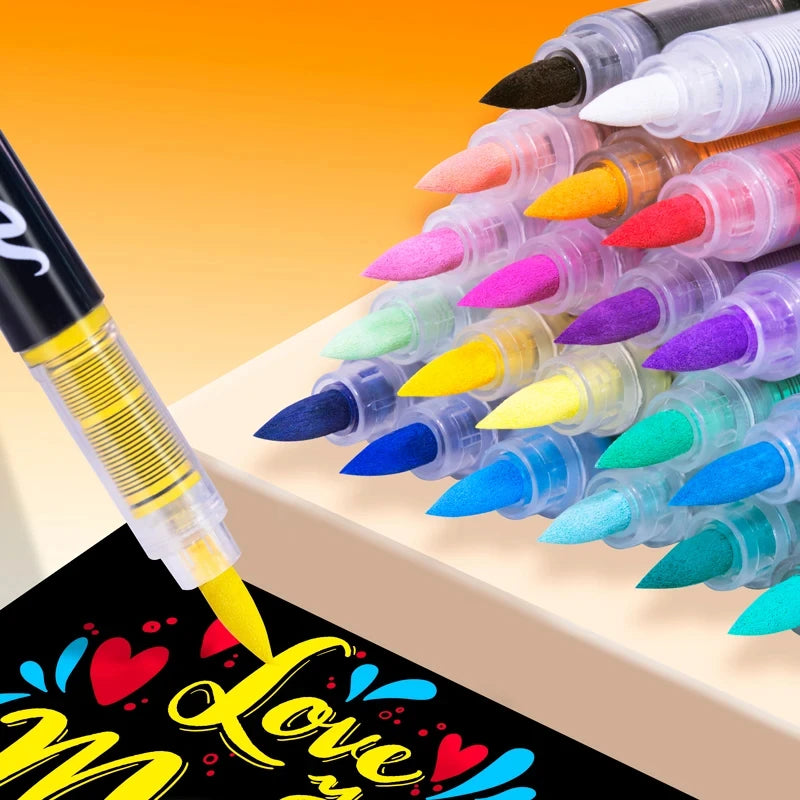 Guangna 360 288 Colors Acrylic Markers Brush Pens Fabric Rock Painting Pen Stone Ceramic Glass Wood Making school Art Supplies
