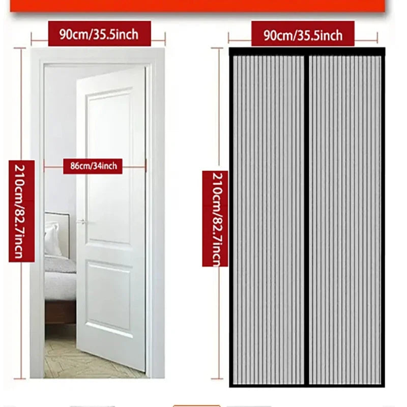 Window Mosquito Curtain, Gauze Window Screen, Automatic Door Lock, Home Ventilation Curtain, Magnetic Mesh Cover