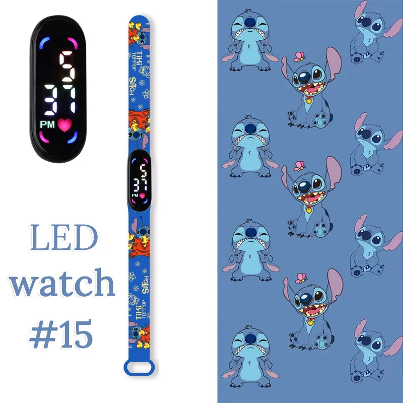 Fashion Stitch Children Watches Girls Waterproof Sport Wristband Women Bracelet  Kids LED Watch Touch Digital Clock