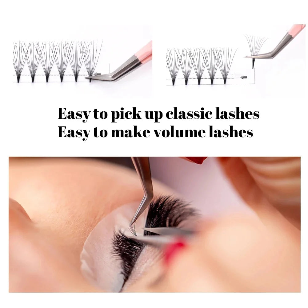 GEMERRY 1 Pcs Pink Gradient Angel Eyelash Tweezers Fiber Tips High Precision Professional Stainless Steel Tool