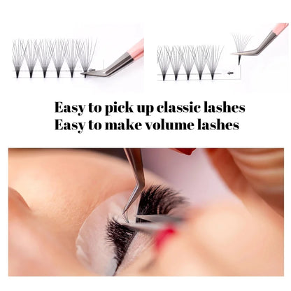 GEMERRY 1 Pcs Pink Gradient Angel Eyelash Tweezers Fiber Tips High Precision Professional Stainless Steel Tool
