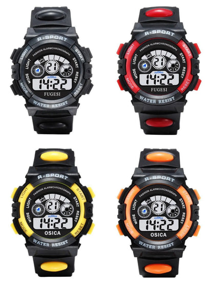 Children Luminous Electronic Watches Dial Waterproof Multi-function Alarm Clocks LED Digital Wrist Watch for Boys and Girls