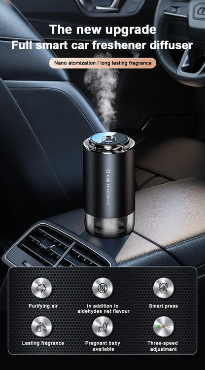 Essential Oil Diffuser Car Intelligent Spray Aromatherapy Aluminum Alloy Onboard Starting Fragrance Diffuser Car Air Fresheners