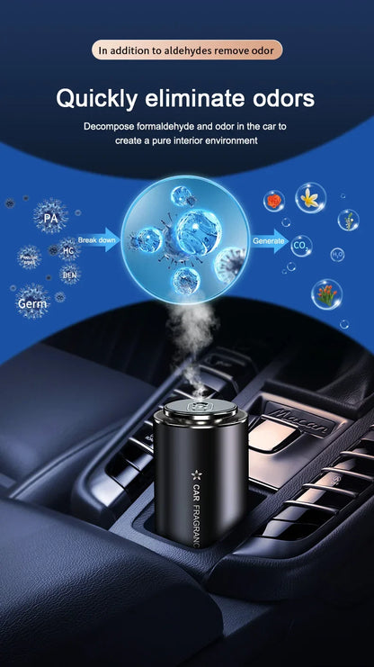 Essential Oil Diffuser Car Intelligent Spray Aromatherapy Aluminum Alloy Onboard Starting Fragrance Diffuser Car Air Fresheners