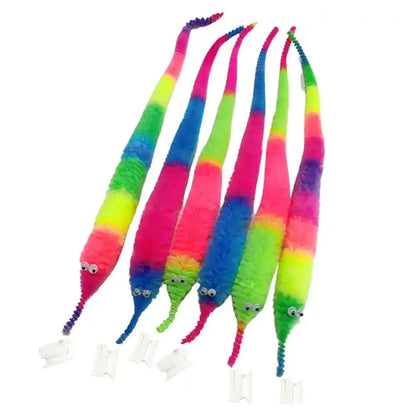 Novelty Funny Props Twisty Magic Worm Trick Toys For Kids Caterpillars On A Invisible String Fuzzy Worm Magic Caterpillar