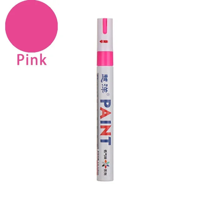 12 Colors White Waterproof Rubber Permanent Paint Marker Pens for Drawing Car Tire Tread Eco-Friendly Tire Painting Highlighter