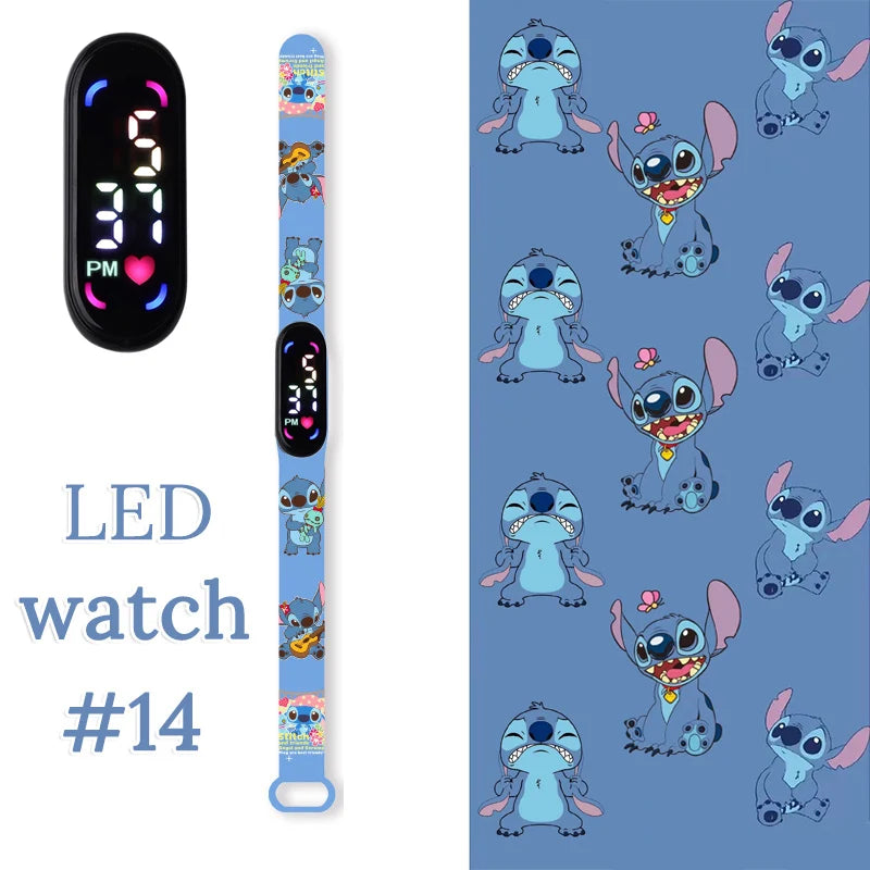 Fashion Stitch Children Watches Girls Waterproof Sport Wristband Women Bracelet  Kids LED Watch Touch Digital Clock