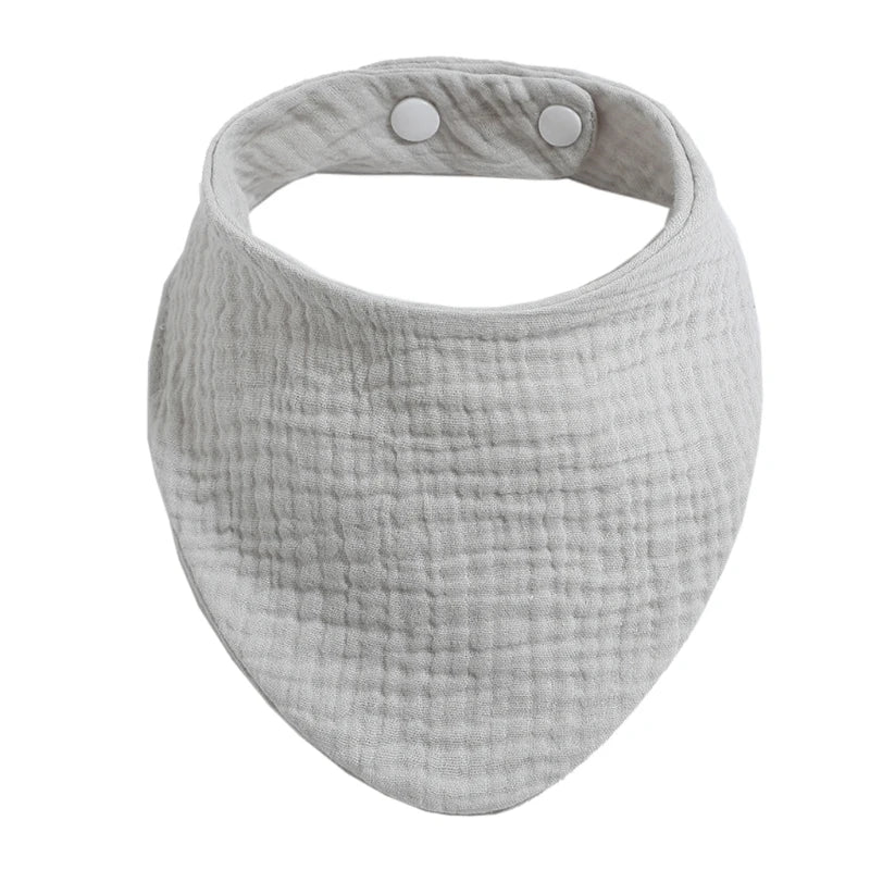 Baby Bibs Organic Cotton Muslin Scarf Burp with for Triangle Gauze Water Absorb Bandana for Boys Girls