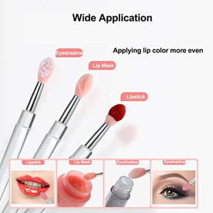 1PC Women Lip Brushes Transparent Crystal Handle Silicone Lip Brushes with Dust Cap Lip Gloss Makeup Applicator Cosmetic Tool
