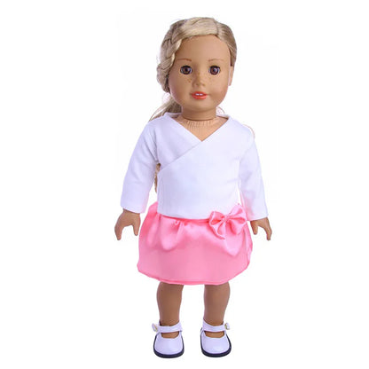 Doll Clothes Pretty Dresses Coat Daily Clothing Fashion Set For 43CM Baby Doll&18Inch American Doll,Girl Toys DIY Gifts