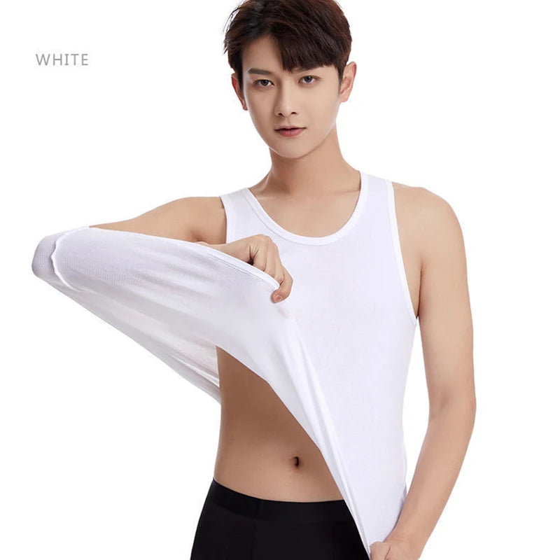 Summer Plus Size Men Clothing Tank Tops Black White Gray Singlets Sleeveless Fitness Men Vest Casual Bodybuilding Vest New
