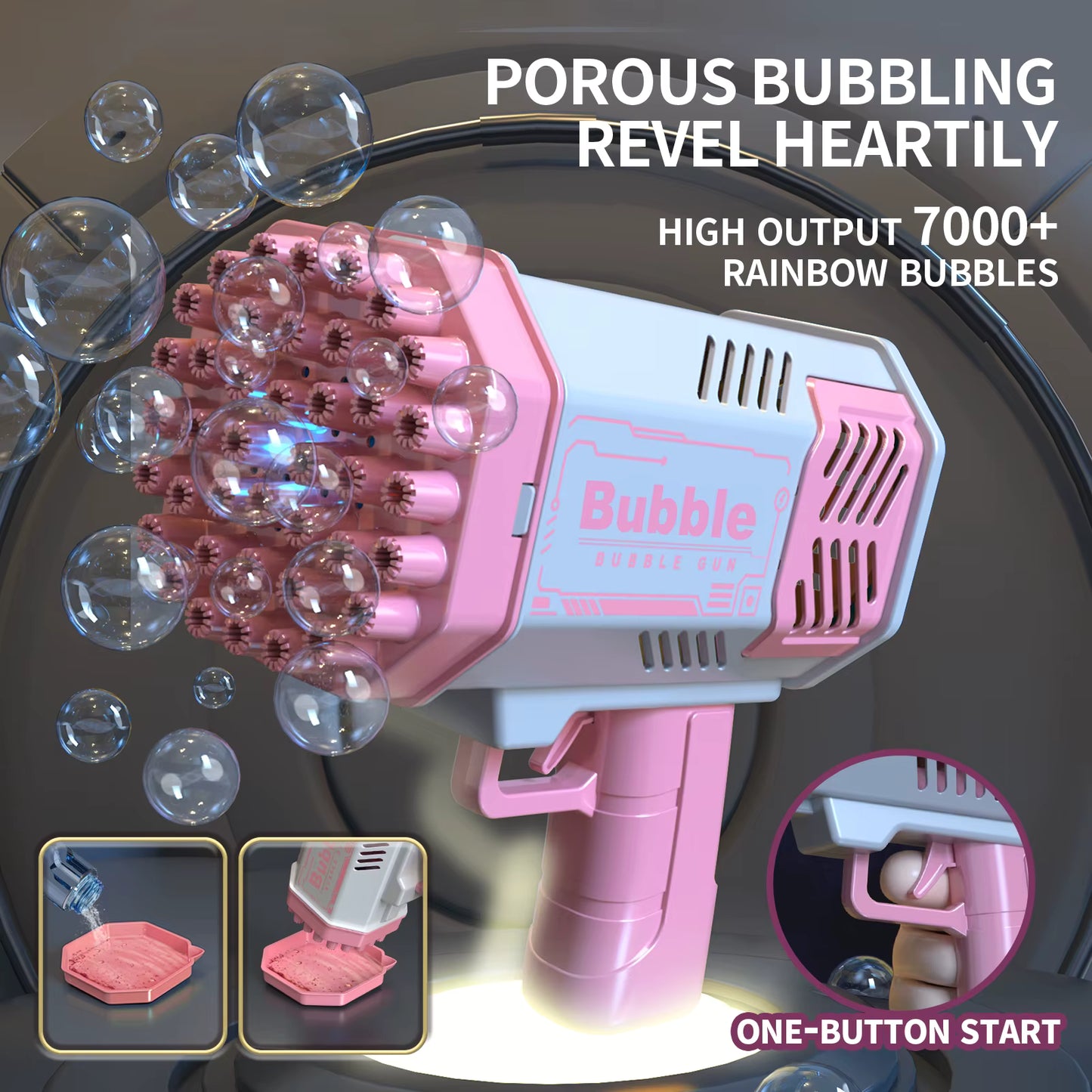 40 Hole Bubble Machine Fully Automatic Bubble Blowing Light Outdoor