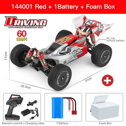 WLtoys 144016 Fast RC Cars 35KM/H OR 75KM/H 1/14 off Road 4WD Drift Toys,2.4G Remote Control Monster Truck for Adults and Kids