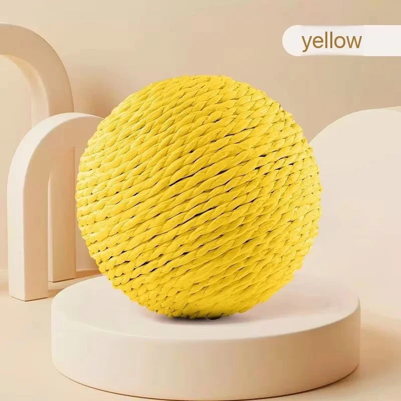 8cm Bite-Resistant Cat Scratching Ball | Interactive Kitten Toy with Crinkle Sound for Cats Chasing & Play Pet Supplies