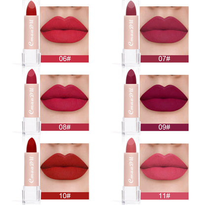 CmaaDu 15Color Pro 24HR Weightless Colour Matte Nude Velvet Liquid Rich Matte Finish Lipstick Lipgloss Waterproof Lip Makeup