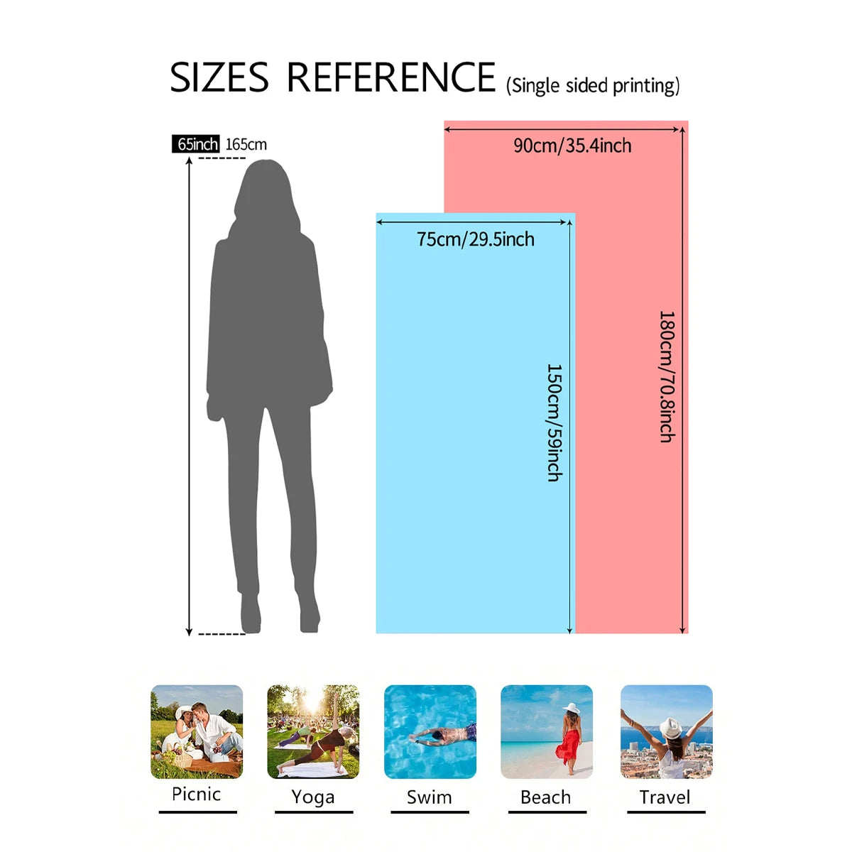 1pc fruit printed large beach towel, ultra-fine fiber towel, outdoor swimming, vacation, camping beach towel